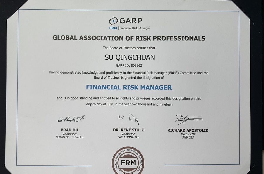 FRM Certificate